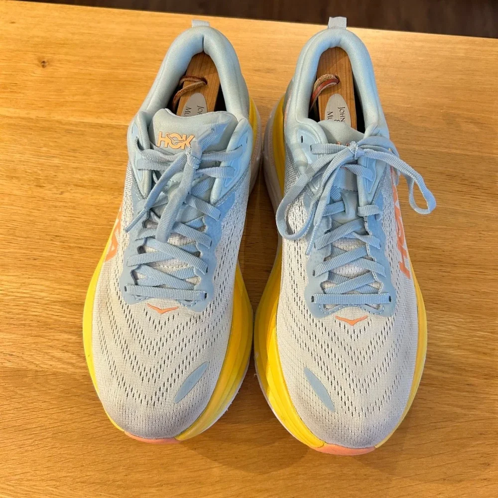 Hoka One One Bondi 8 Womens  10.5B Summer Song Running Nursing Walking Sneaker - Picture 4 of 11